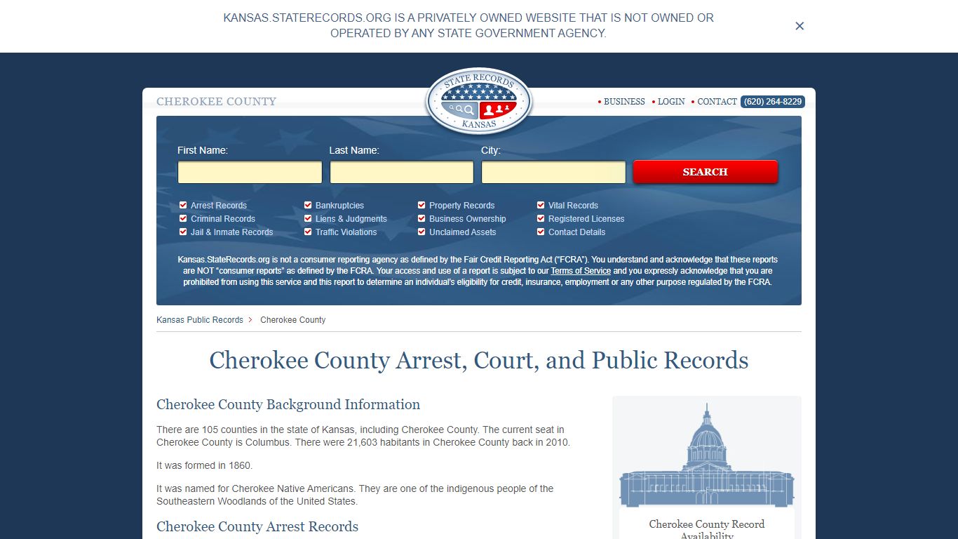 Cherokee County Arrest, Court, and Public Records